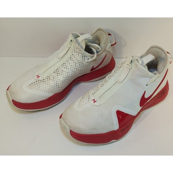 NIKE PG 4 TB PROMO PAUL GEORGE TEAM BASKETBALL WHITE RED CW4134 114 sz 9.5 - Picture 2 of 9